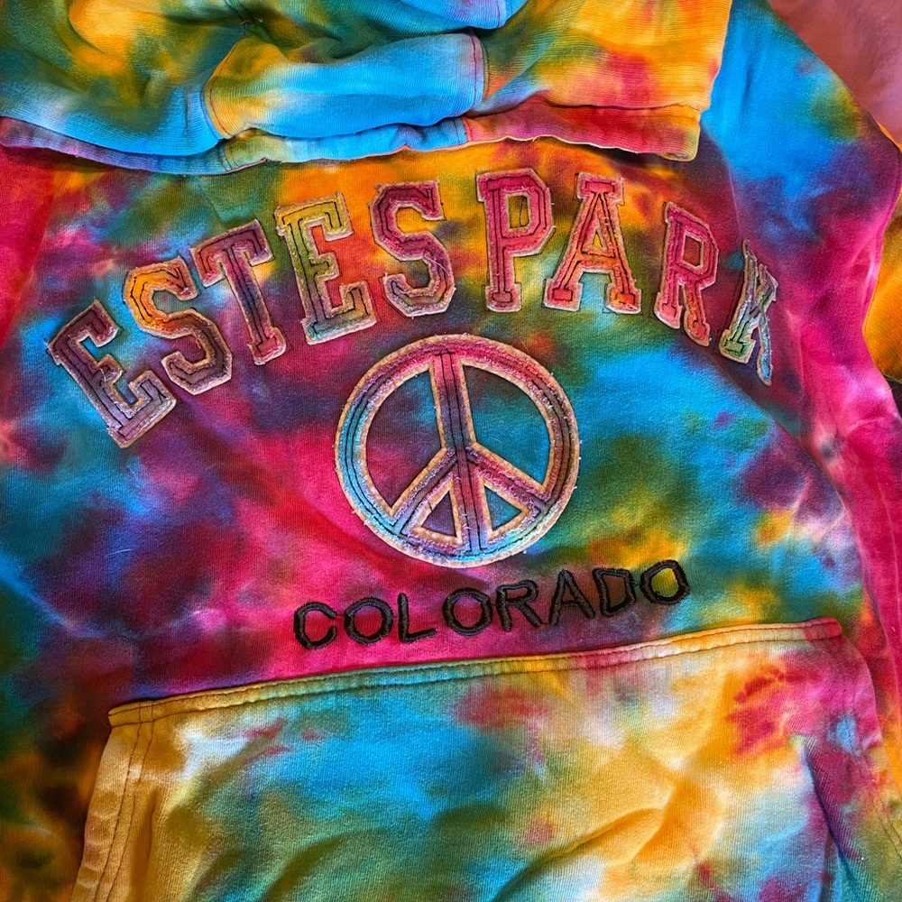 Estes Park Colorado Tie Dye Hoodie Sweatshirt